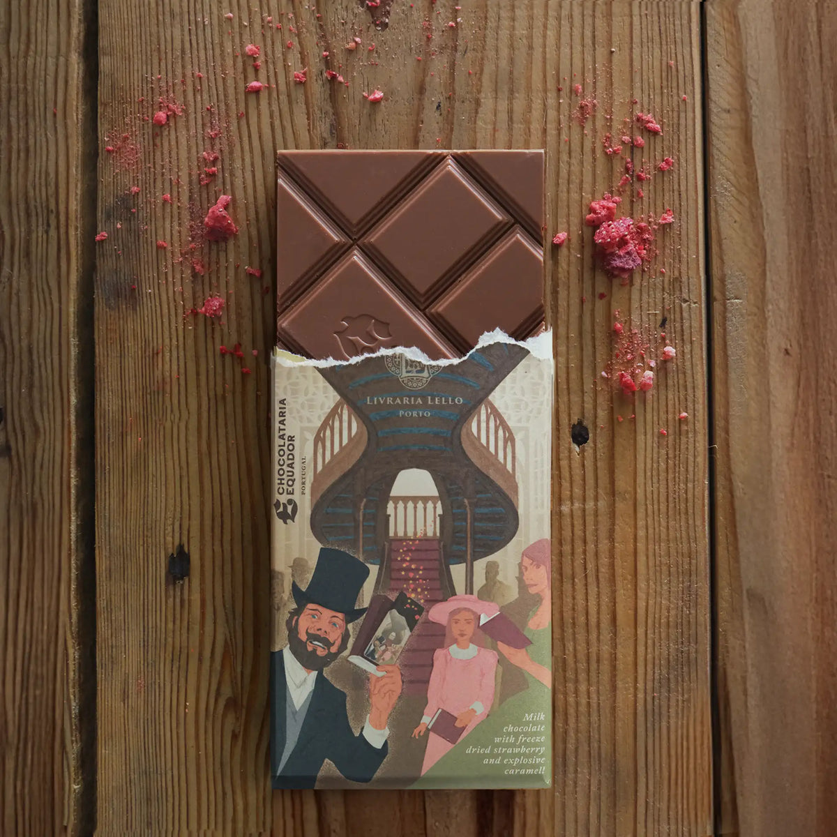 Tablete de chocolate criada para a Livraria Lello
