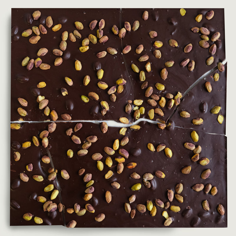chocolate com pistache e flor de sal